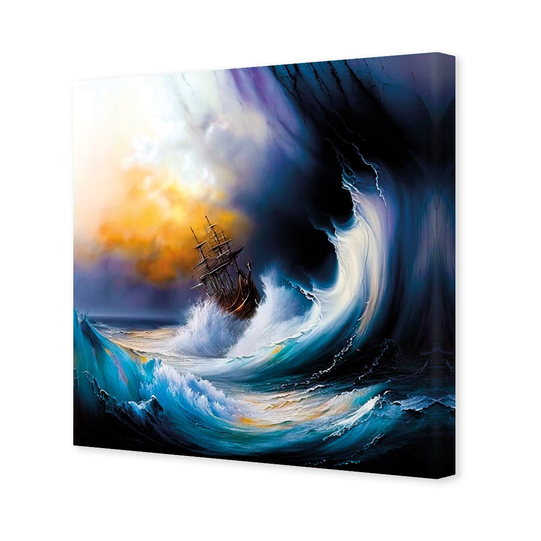 Capsizing Wave - Wall Art Designs - WB_100766_AS_Q CAF_CP - MPY - 260 - M - S - S_37x37_NONE