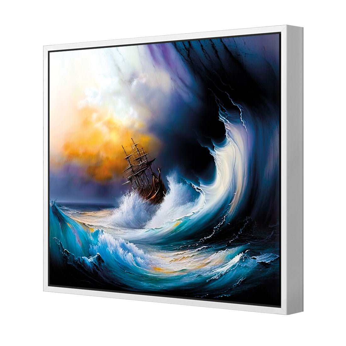 Capsizing Wave - Wall Art Designs - WB_100766_AS_Q CAF_CP - MPY - 260 - M - S - S_37x37_S - 1550 - WHT