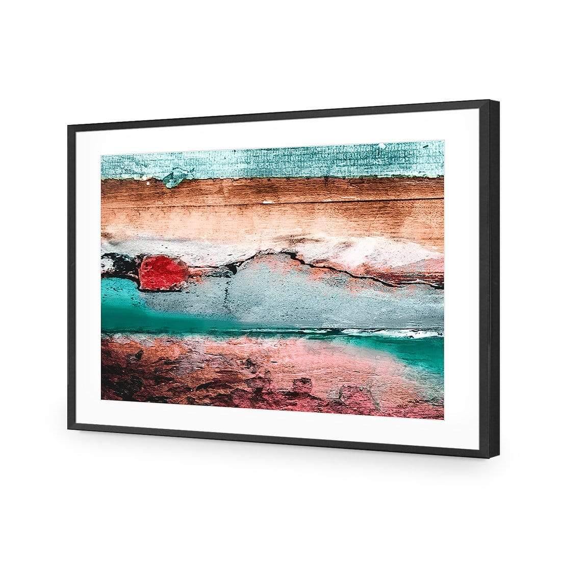 Careless Wood, Teal Brown - Wall Art Designs - 1531_BR_H WAD_AP - 030 - MAT_45x30_S - 2538 - BLK