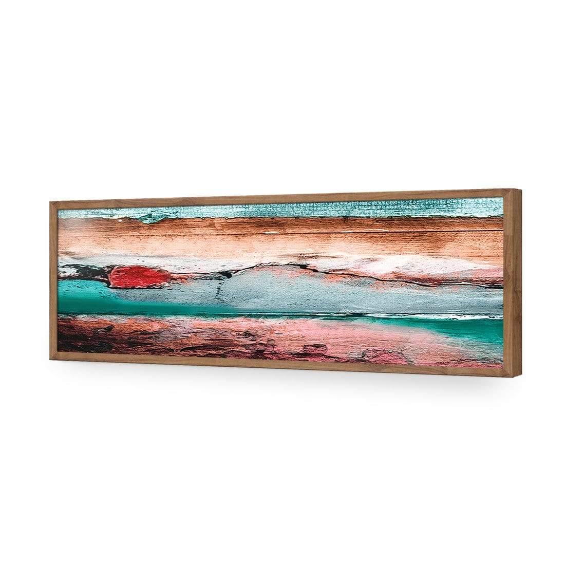 Careless Wood, Teal Brown (long) - Wall Art Designs - 1531_BL_H WAD_AP - 030 - EDG_90x30_S - 2538 - NAT