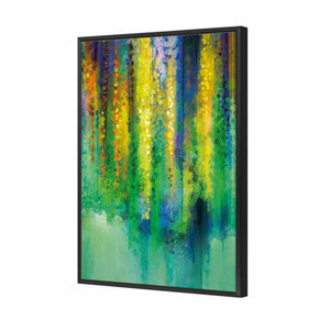 Cascading Colour | Classic Canvas | Floating Frame | Black