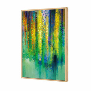 Cascading Colour | Classic Canvas | Floating Frame | Oak