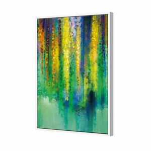 Cascading Colour | Classic Canvas | Floating Frame | White