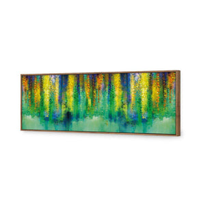 Cascading Colour, Long | Standard Canvas | Floating Frame | Natural