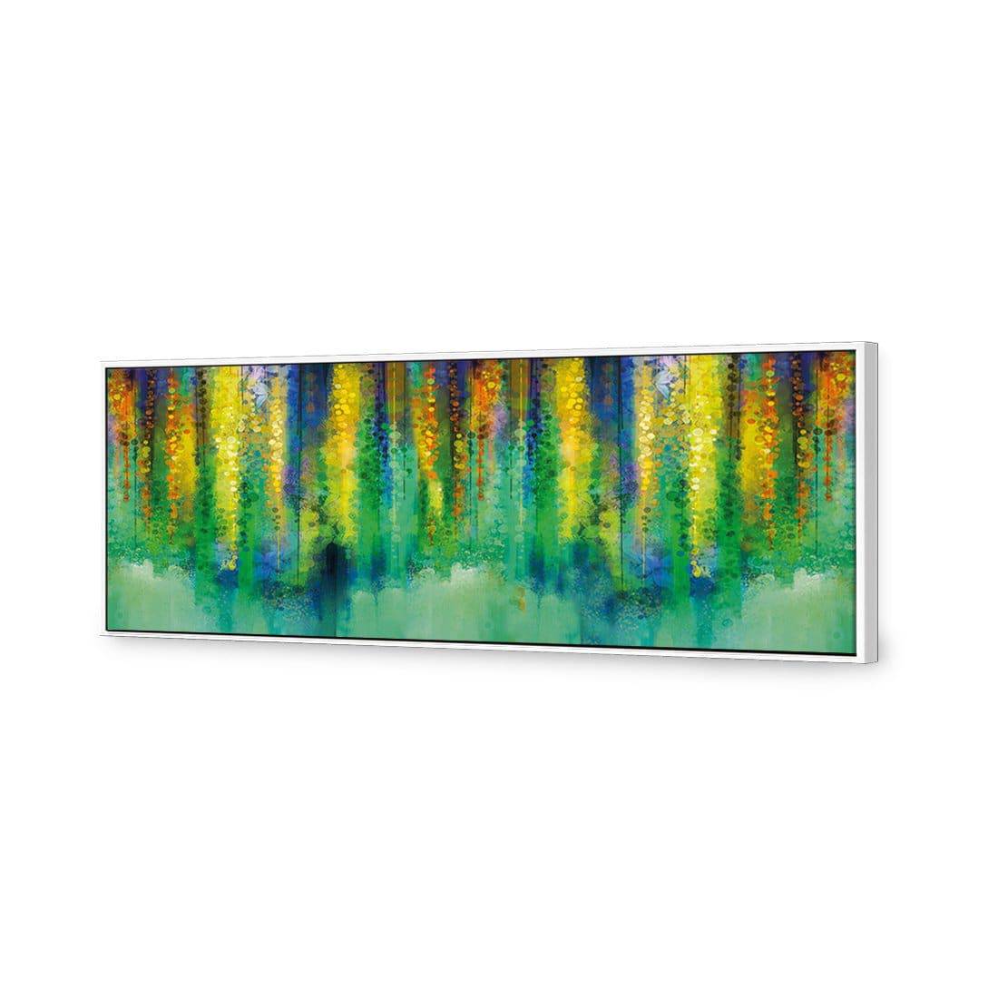 Cascading Colour, Long | Standard Canvas | Floating Frame | White