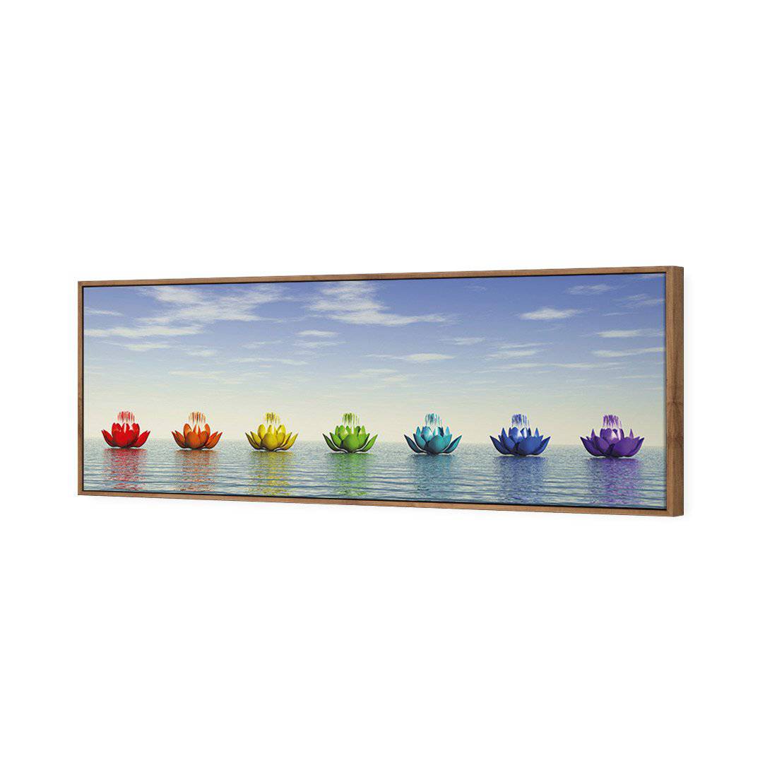 Chakra Lotus | Standard Canvas | Floating Frame | Natural