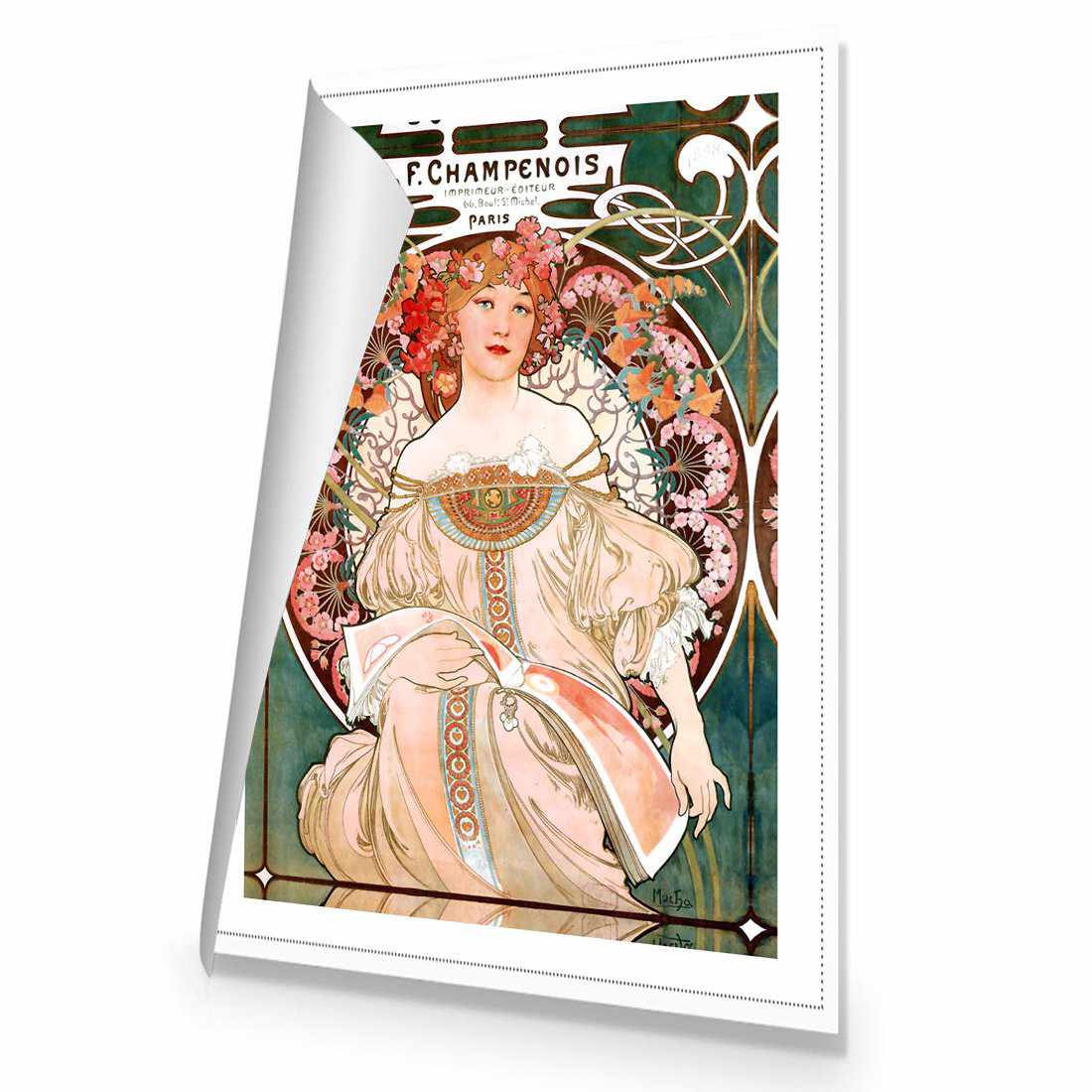 Champenois By Alphonse Mucha | Standard Canvas | No Frame | Rolled Canvas