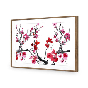 Cherry Blossom | Standard Acrylic | Flat Frame With Border | Natural
