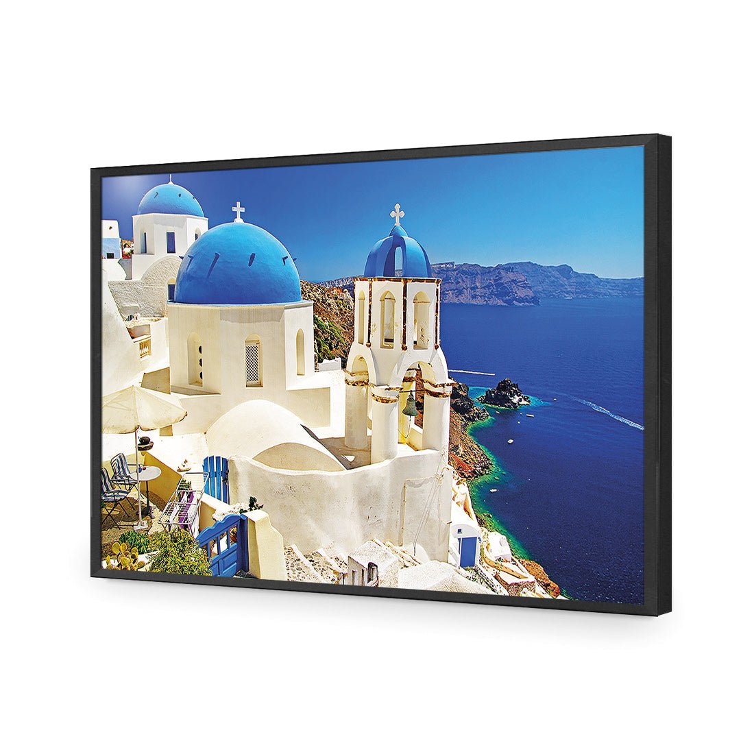 Churches of Santorini - Wall Art Designs - 2139_AR_H WAD_AP - 030 - EDG_45x30_S - 2538 - BLK