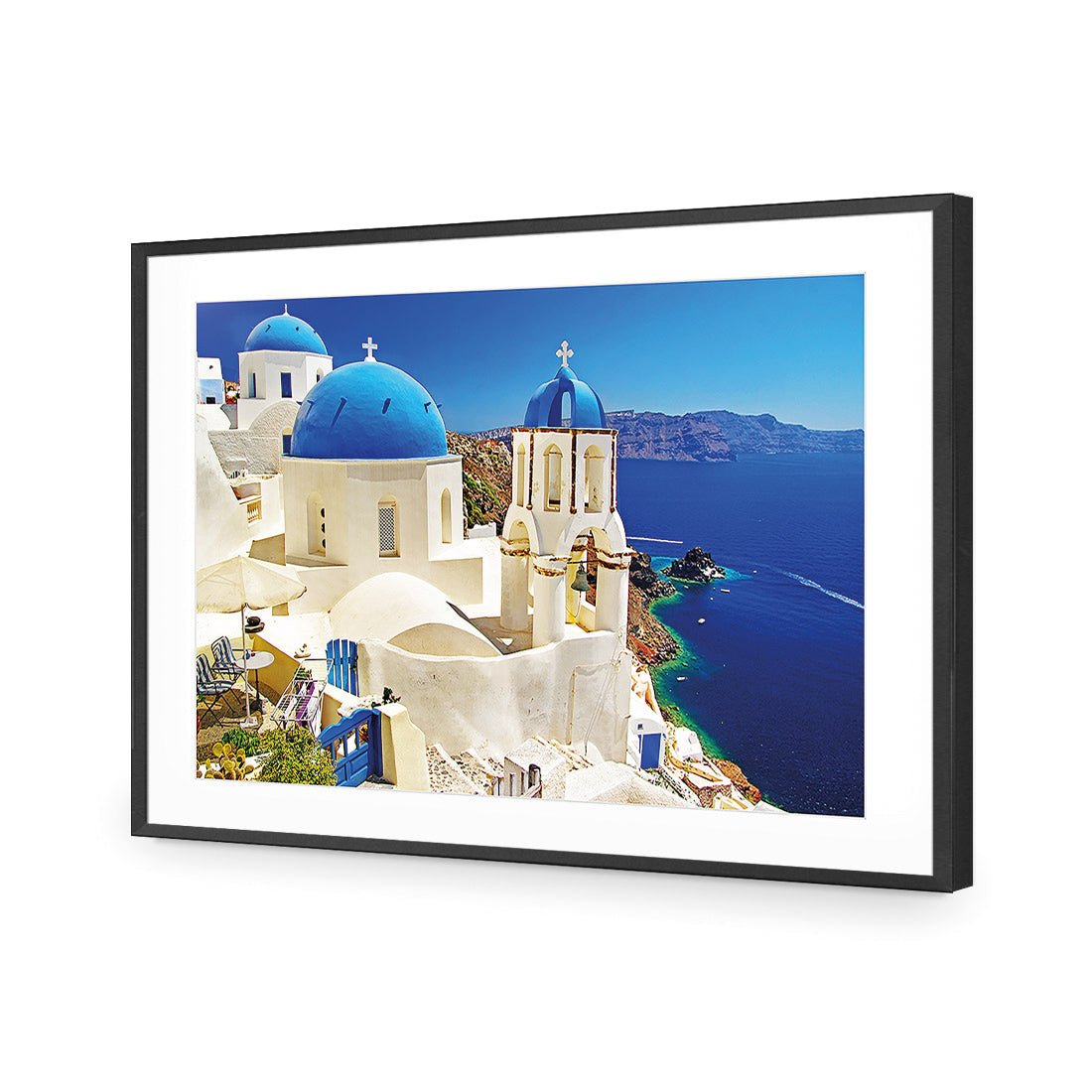 Churches of Santorini - Wall Art Designs - 2139_AR_H WAD_AP - 030 - MAT_45x30_S - 2538 - BLK