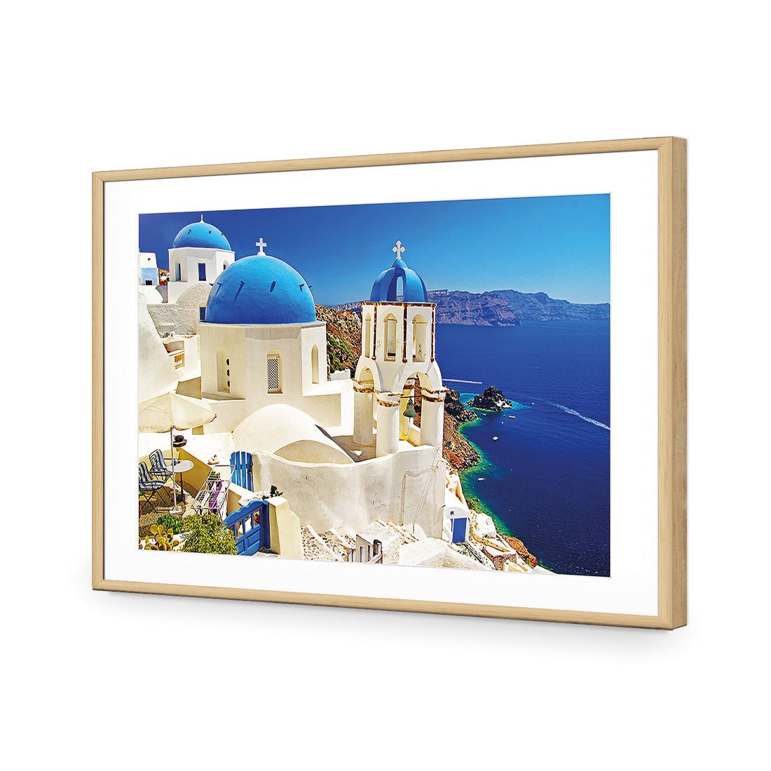 Churches of Santorini - Wall Art Designs - 2139_AR_H WAD_AP - 030 - MAT_45x30_S - 2538 - OAK