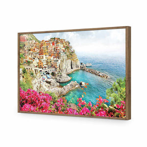 Cinque Terre in Italy | Standard Acrylic | Flat Frame No Border | Natural