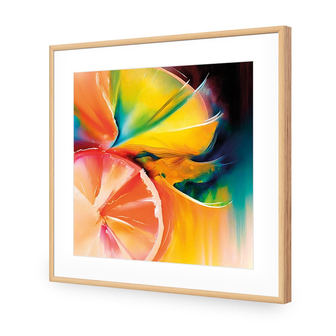 Citrus Burst I - Wall Art Designs - WB_100786_AS_Q CAF_AP - 030 - MAT_37x37_S - 2538 - OAK