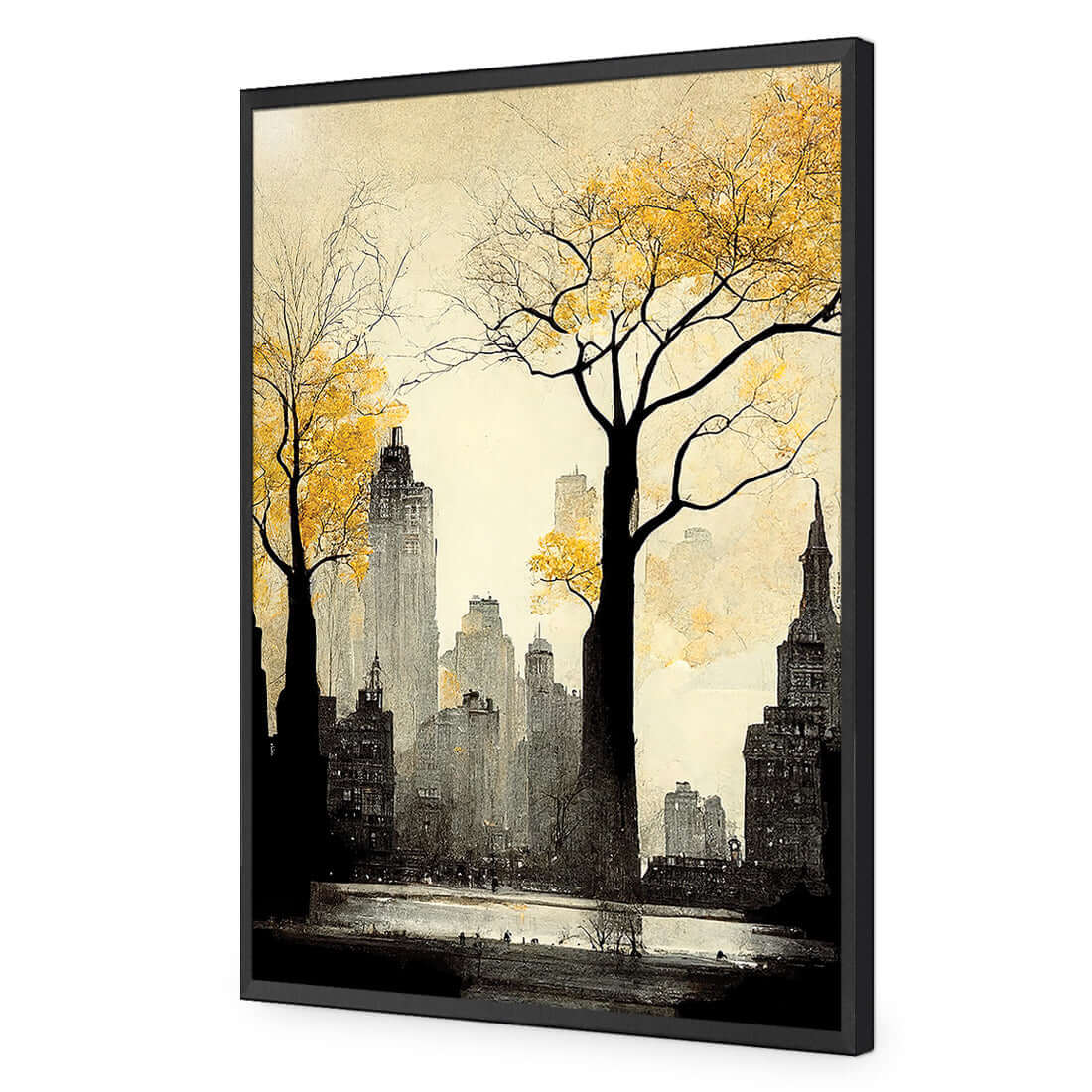 City in Autumn - Wall Art Designs - WH_1021_AR_V WAD_AP - 030 - EDG_45x30_S - 2538 - BLK