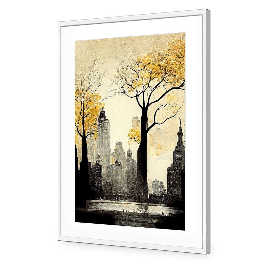 City in Autumn - Wall Art Designs - WH_1021_AR_V WAD_AP - 030 - MAT_45x30_S - 2538 - WHT