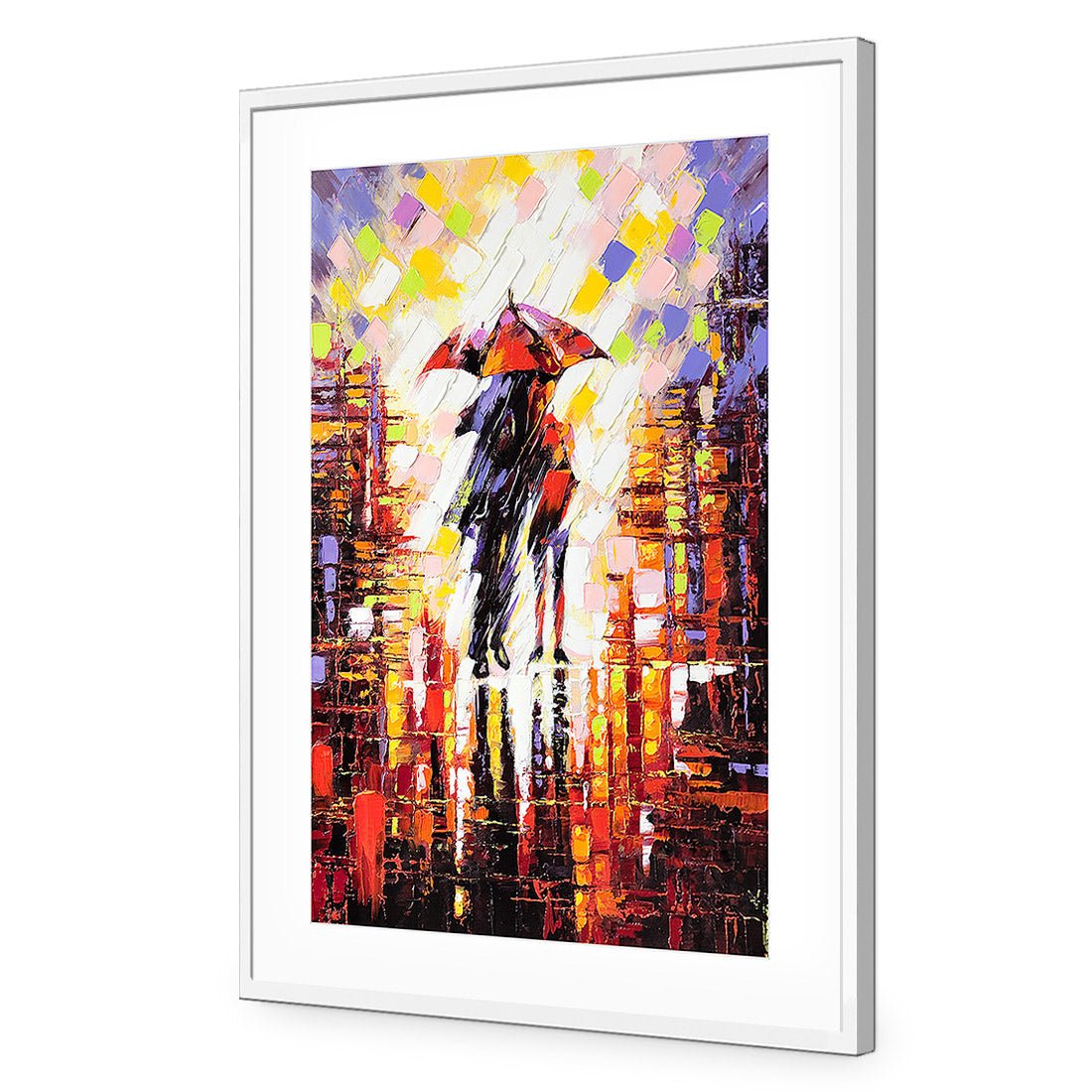 City Romance | Standard Acrylic | Flat Frame With Border | White