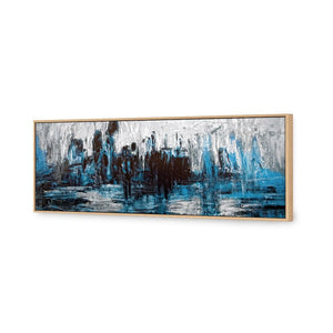 City Under Siege | Standard Canvas | Floating Frame | Oak