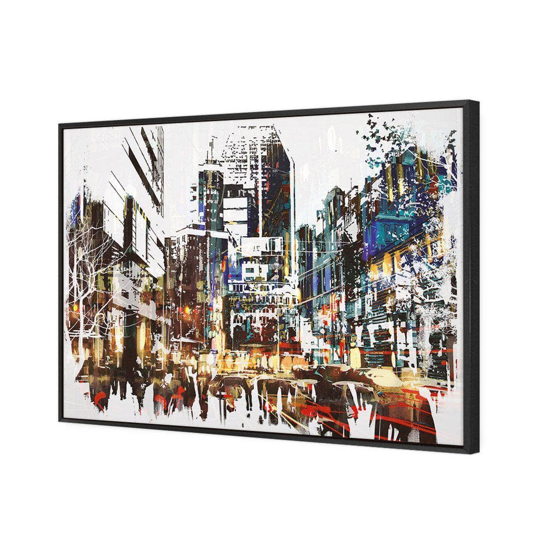 City Walk | Standard Canvas | Floating Frame | Black