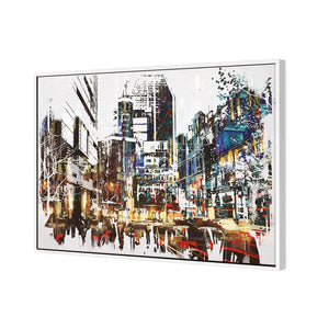 City Walk | Standard Canvas | Floating Frame | White