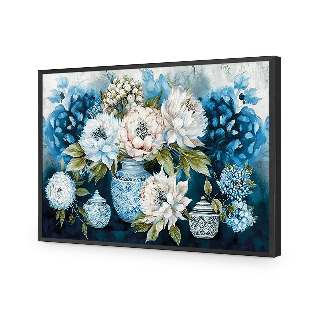 Classic Floral | Classic Acrylic | Flat Frame No Border | Black
