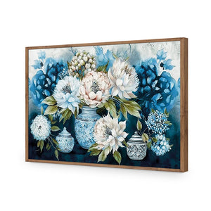 Classic Floral | Classic Acrylic | Flat Frame No Border | Natural