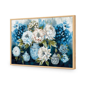 Classic Floral | Classic Acrylic | Flat Frame No Border | Oak