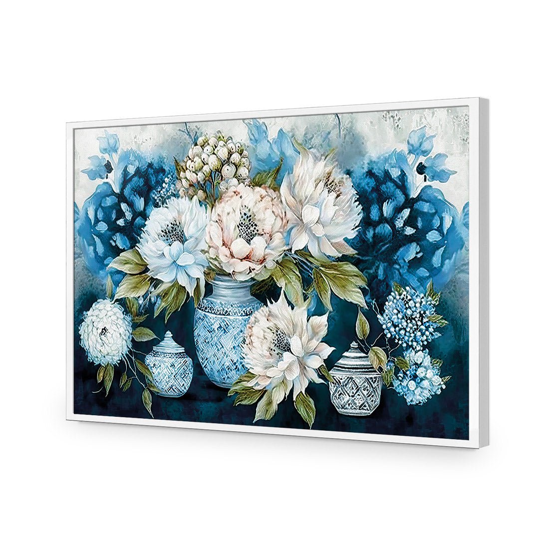 Classic Floral | Classic Acrylic | Flat Frame No Border | White