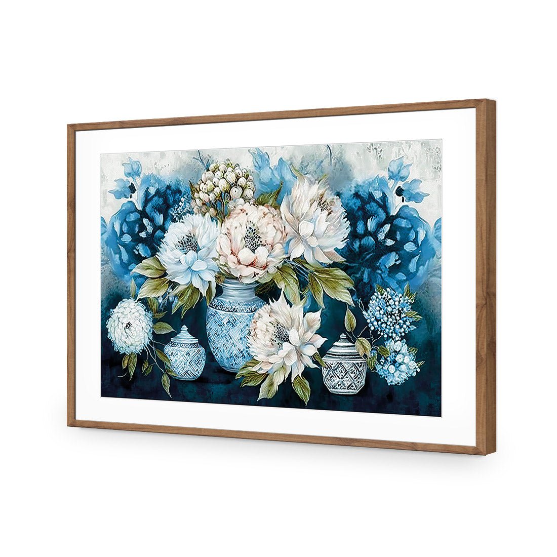 Classic Floral | Classic Acrylic | Flat Frame With Border | Natural