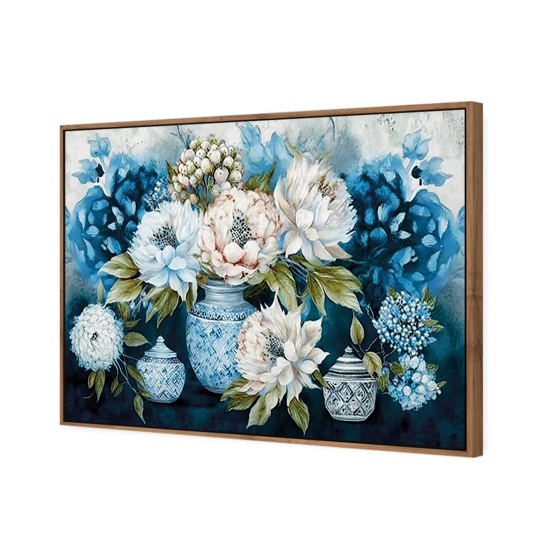 Classic Floral | Classic Canvas | Floating Frame | Natural