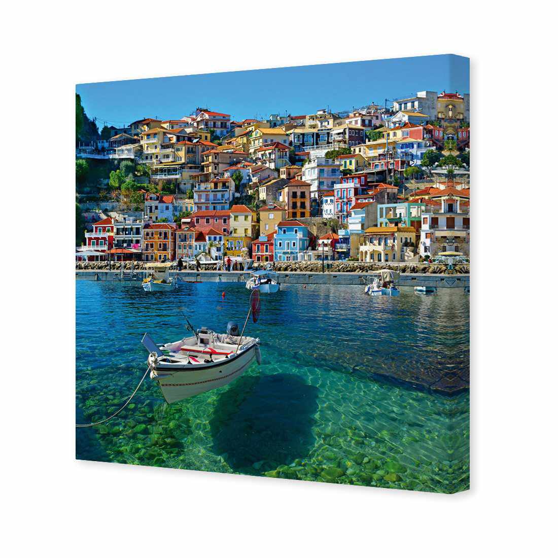 Clear Waters Of Greece, Square | Classic Canvas | No Frame | Stretched Canvas