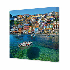 Clear Waters Of Greece, Square | Classic Canvas | No Frame | Stretched Canvas