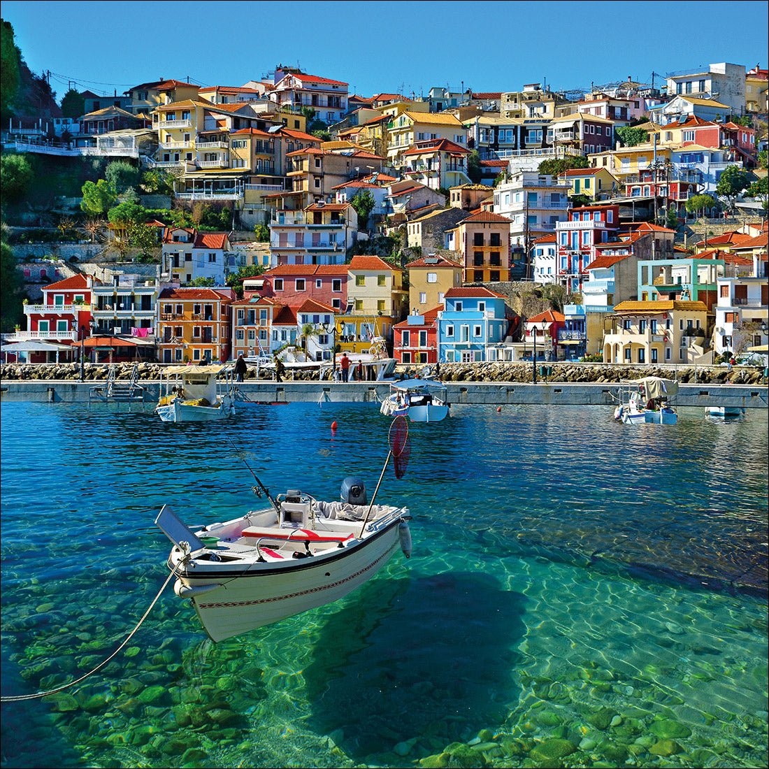 Clear Waters Of Greece, Square Acrylic Glass Art - Wall Art Designs - 2140_AS_Q WAD_AP - 030 - MAT_37x37_NONE