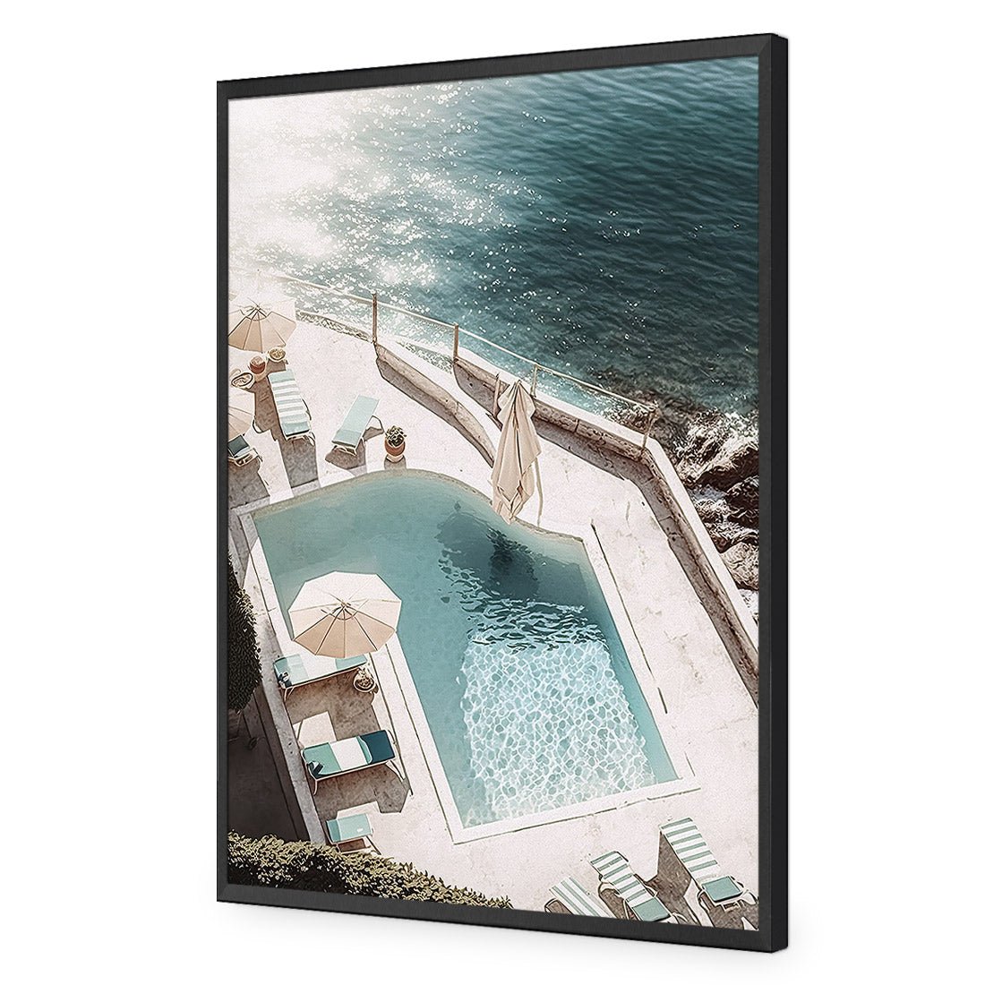 Cliff Poolside | Classic Acrylic | Flat Frame No Border | Black