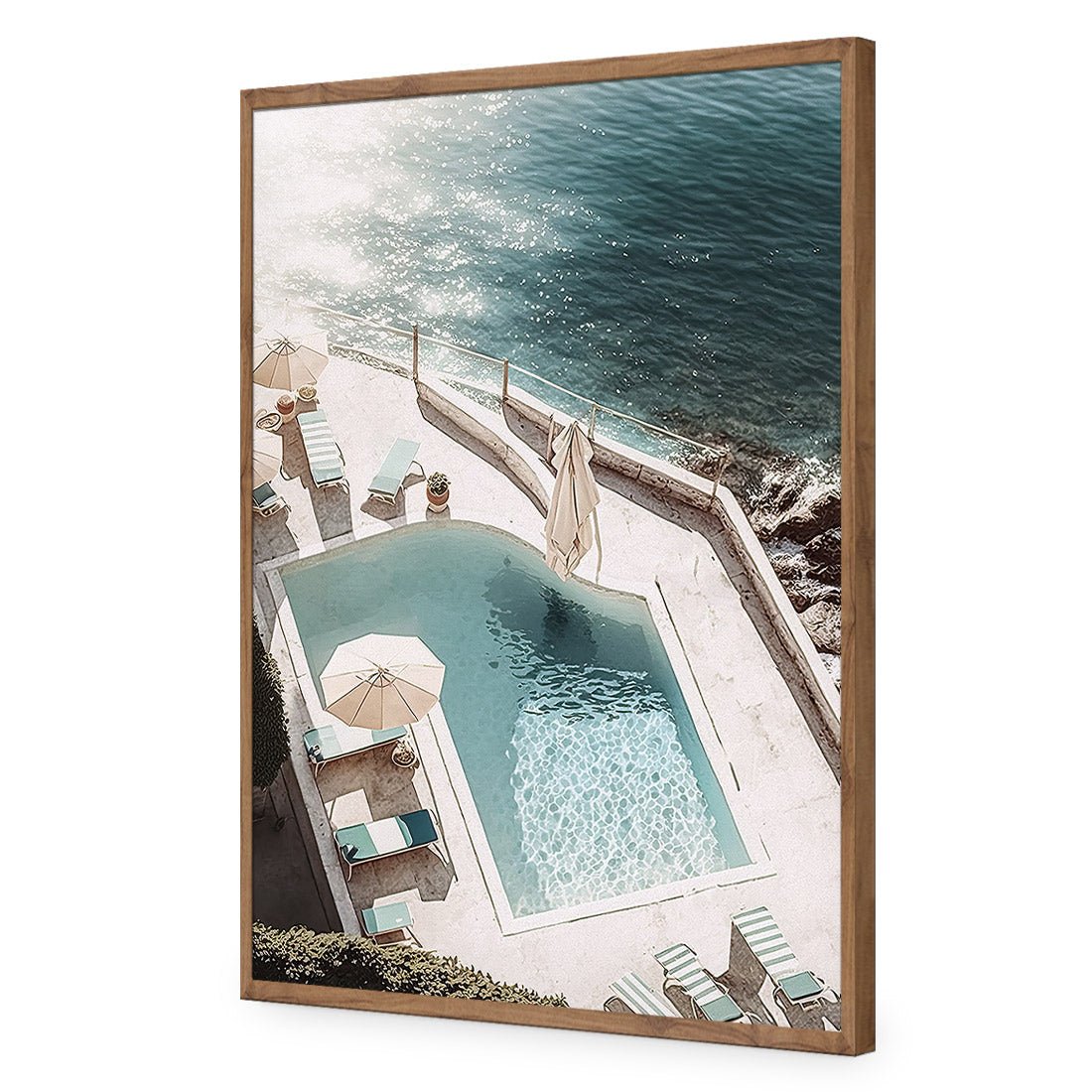 Cliff Poolside | Classic Acrylic | Flat Frame No Border | Natural