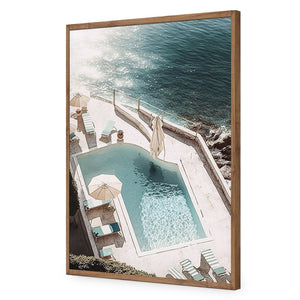 Cliff Poolside | Classic Acrylic | Flat Frame No Border | Natural