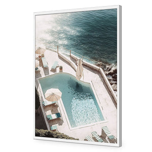 Cliff Poolside | Classic Acrylic | Flat Frame No Border | White