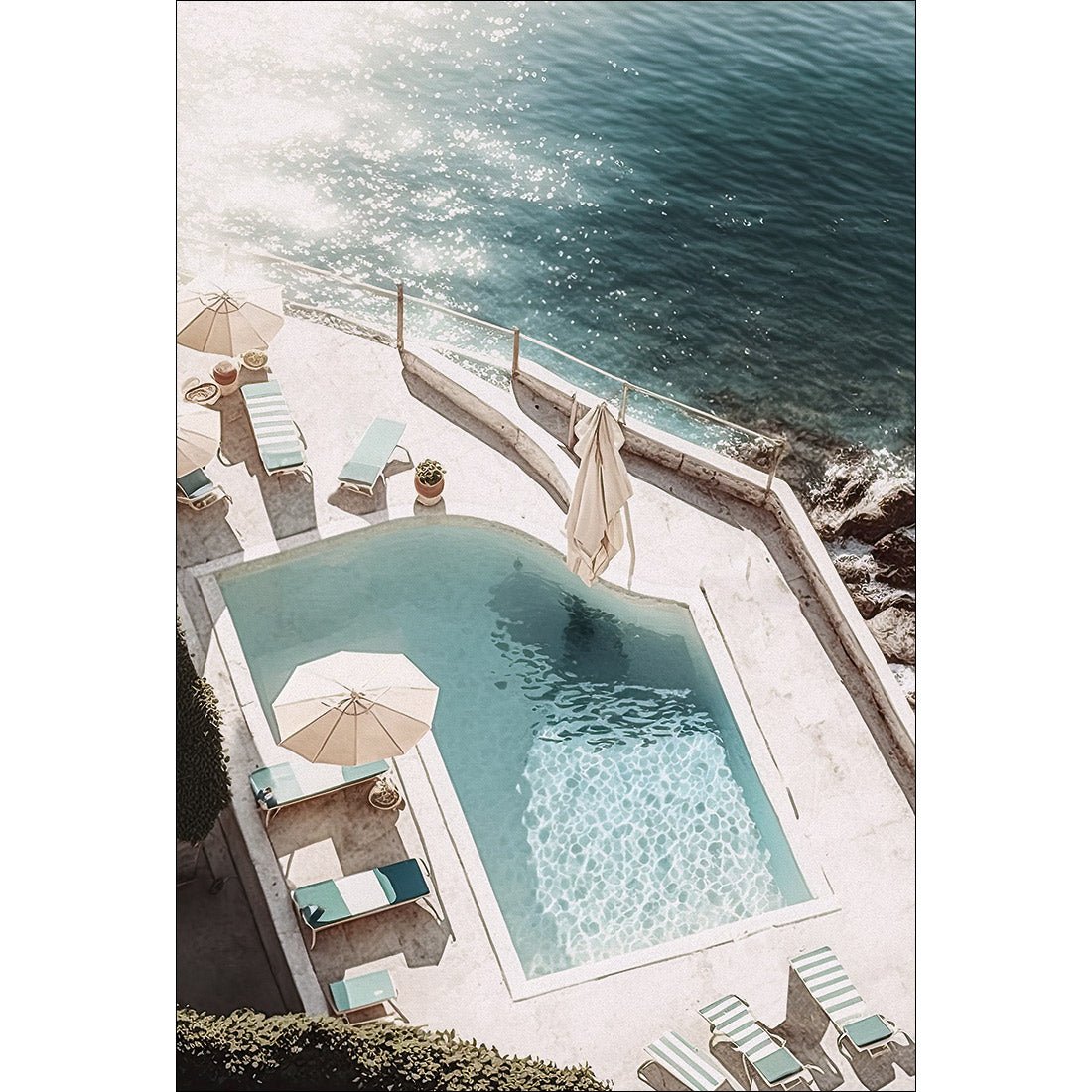 Cliff Poolside | Classic Canvas | No Frame | Stretched Canvas