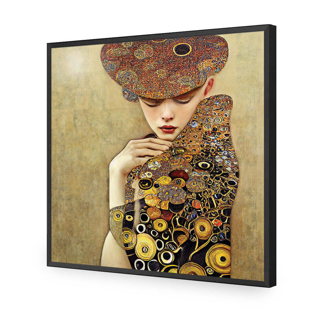 Cloaked in Contemplation - Wall Art Designs - WB_100022_AS_Q WAD_AP - 030 - EDG_37x37_S - 2538 - BLK