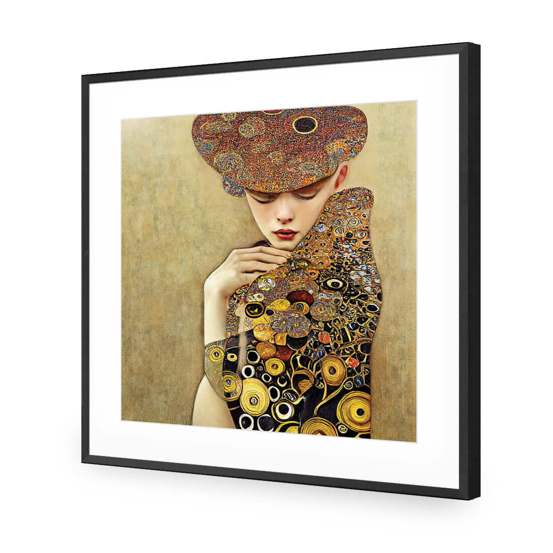 Cloaked in Contemplation | Classic Acrylic | Flat Frame With Border | Black