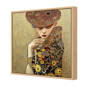 Cloaked in Contemplation | Classic Canvas | Floating Frame | Oak