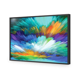 Cloud Explosion, Blue | Standard Acrylic | Flat Frame No Border | Black