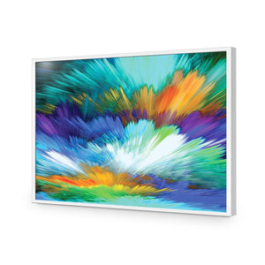 Cloud Explosion, Blue | Standard Acrylic | Flat Frame No Border | White