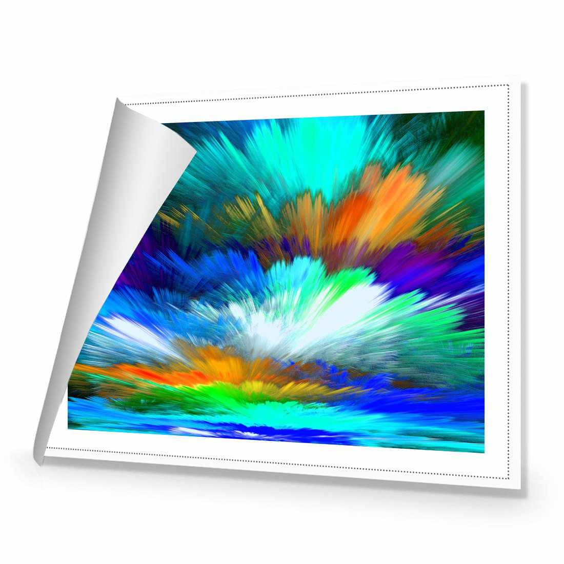 Cloud Explosion, Blue | Standard Canvas | No Frame | Rolled Canvas