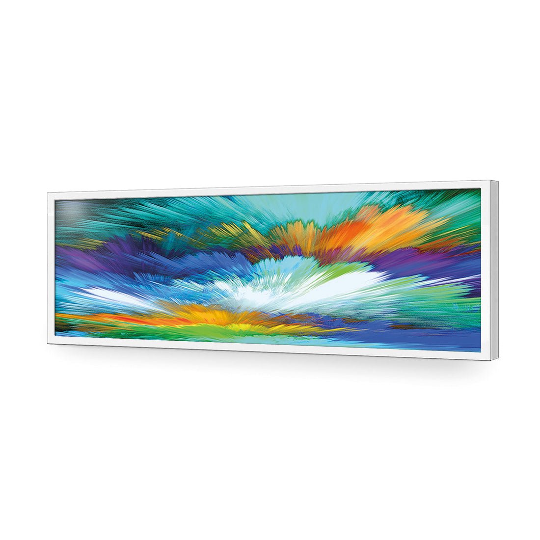 Cloud Explosion, Blue (long) - Wall Art Designs - 2412_DL_H WAD_AP - 030 - EDG_90x30_S - 2538 - WHT