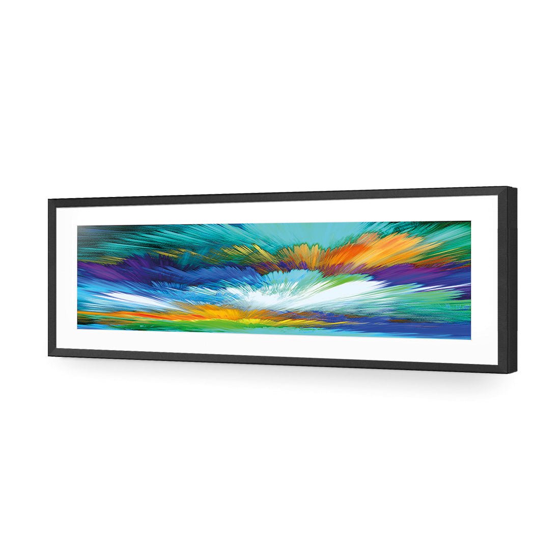 Cloud Explosion, Blue (long) - Wall Art Designs - 2412_DL_H WAD_AP - 030 - MAT_90x30_S - 2538 - BLK