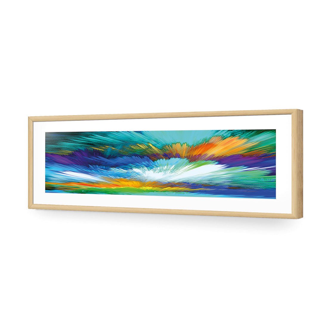 Cloud Explosion, Blue (long) - Wall Art Designs - 2412_DL_H WAD_AP - 030 - MAT_90x30_S - 2538 - OAK