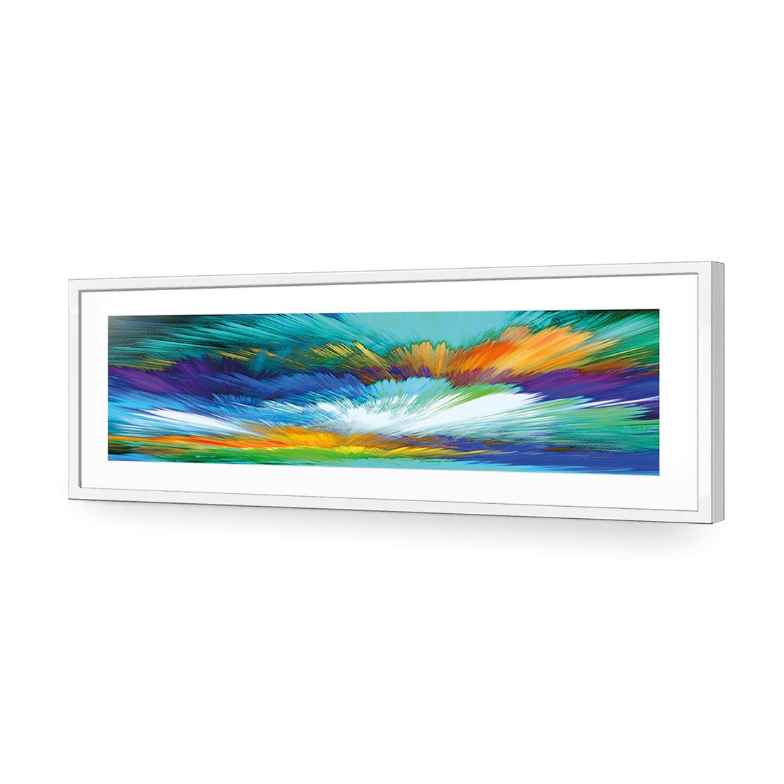 Cloud Explosion, Blue (long) - Wall Art Designs - 2412_DL_H WAD_AP - 030 - MAT_90x30_S - 2538 - WHT