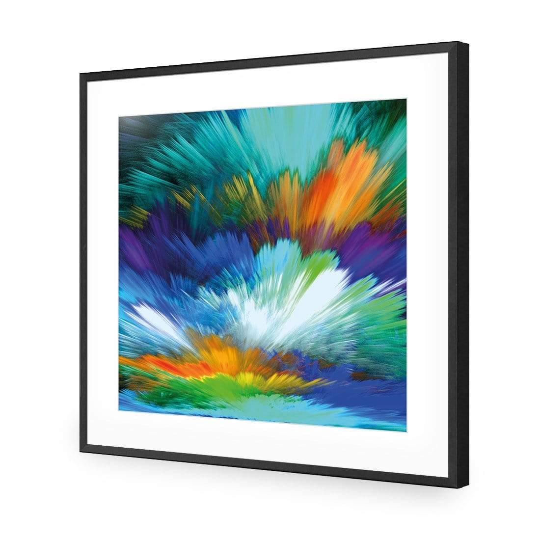 Cloud Explosion, Blue (square) - Wall Art Designs - 2412_DS_Q WAD_AP - 030 - MAT_37x37_S - 2538 - BLK