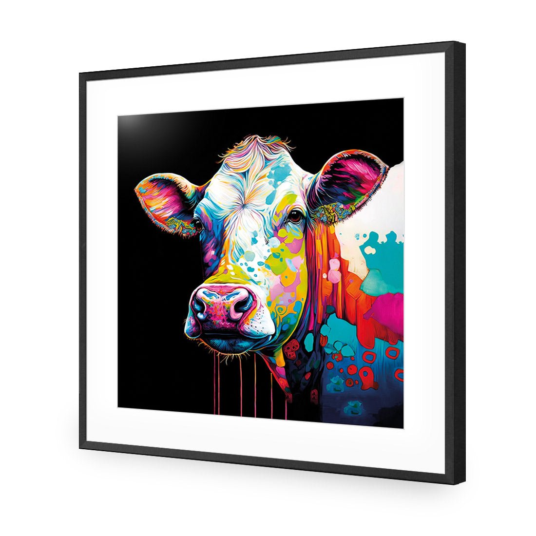 CMY Cow - Wall Art Designs - WB_100276_AS_Q CAF_AP - 030 - MAT_37x37_S - 2538 - BLK