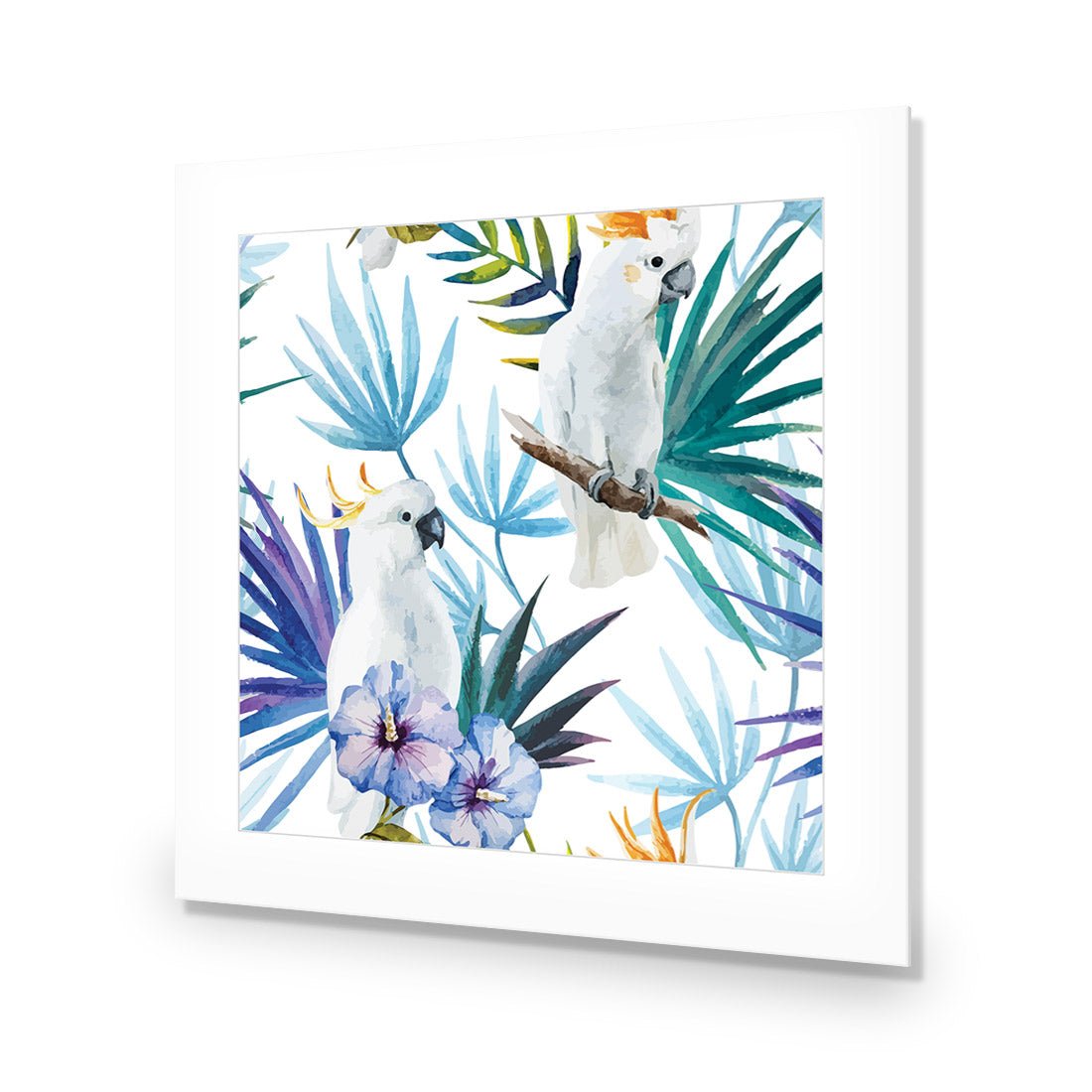 Cockatoo On High, Square Acrylic Glass Art - Wall Art Designs - 2889_AS_Q WAD_AP - 030 - MAT_37x37_NONE